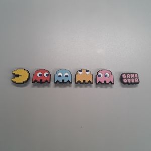 6 New Pacman Croc Charms